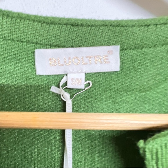 New Bluoltre Long Sleeve Open Front Cardigan Jacket in Green - Picture 3 of 7